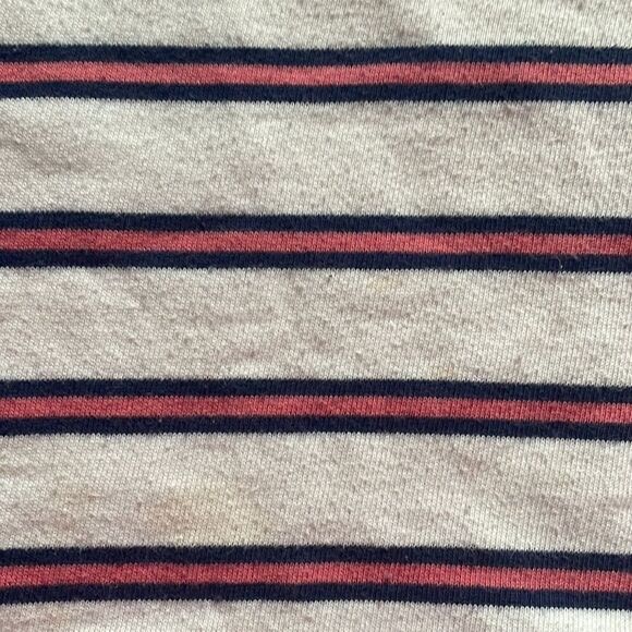 Vineyard Vines White, Navy and Pink Striped Pullover Sweatshirt - Picture 2 of 6